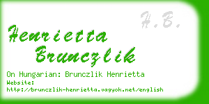 henrietta brunczlik business card